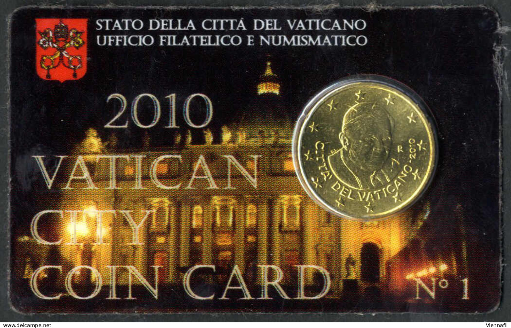 2010/14, Lotto Con Folder Ufficilae Divisionale Del 2014, Divisionale Del 2013 Con 2 Euro Sede Vacante, Folder Ufficiale - Vatikan