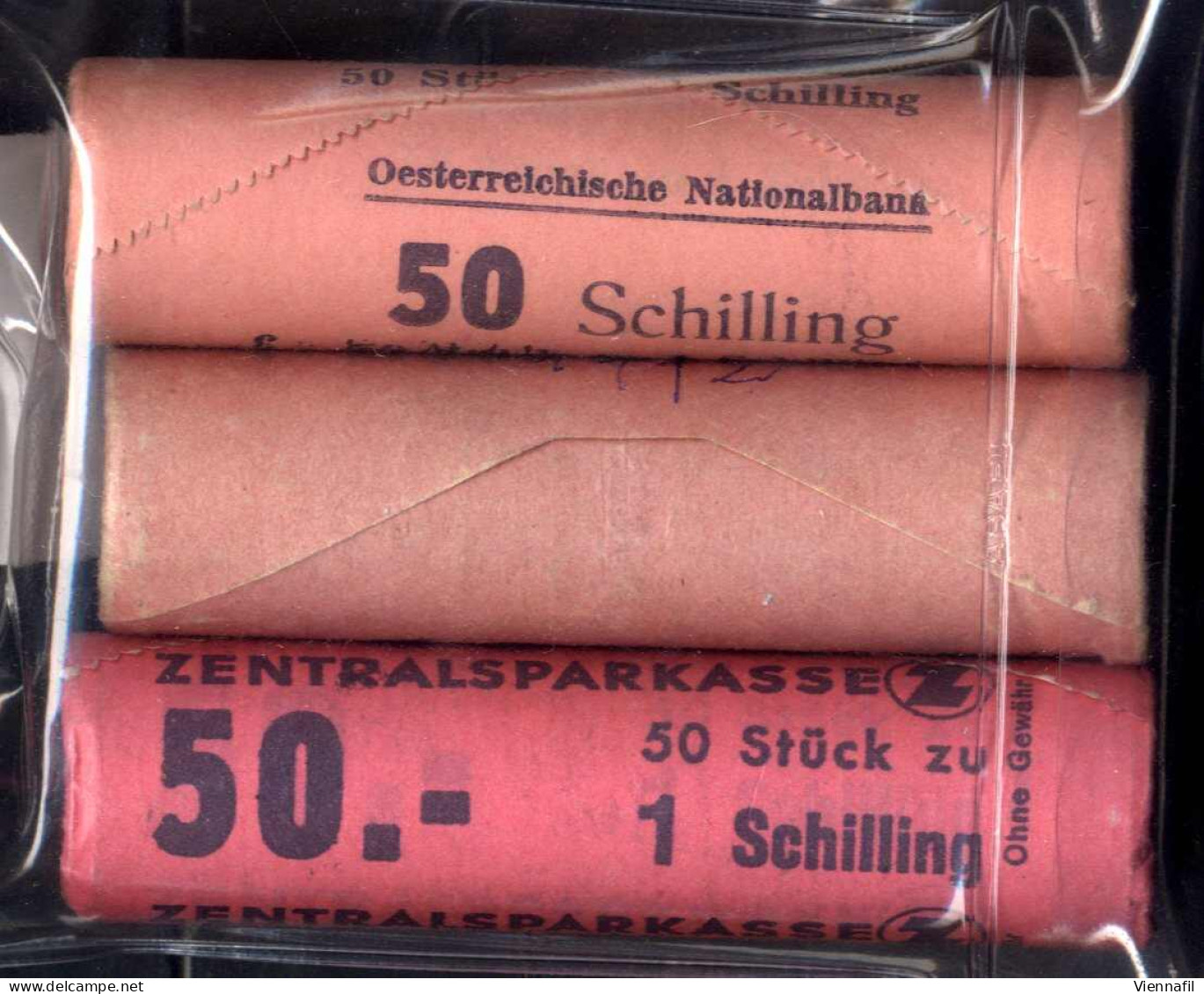 1 Schilling 1972, 1973 Und 1975, Je Eine Originalrolle Zu 50 Stück Der ÖNB, ZSP Und GNZ, Unz - Oesterreich