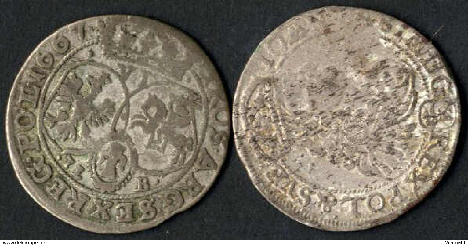 6 Groschen, 1663/67, Johann Casimir 1649/68, Lot Mit Sieben Silbermünzen, Schön, Gum. 1707, 1709, 1713, 1715 - Poland