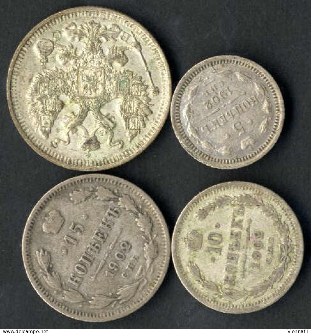5, 10, 15, 20, 50 Kopeken und 1 Rubel 1899/1913, Lot mit sieben Münzen, davon sechs Silbermünzen, schön bis vorzüglich-,
