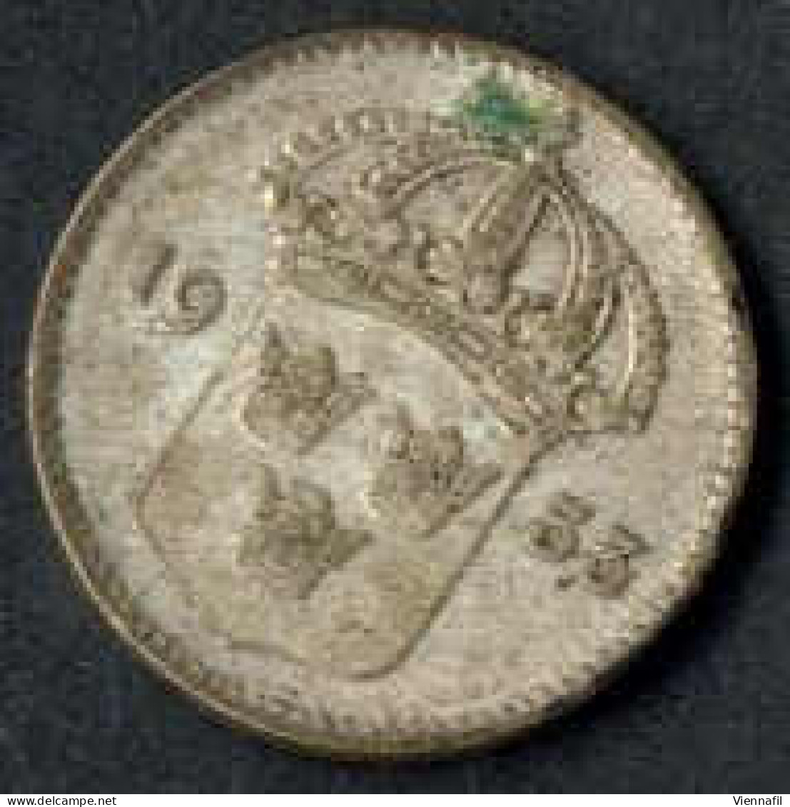 1 Krone, 1/6 Öre, 10, 20 und 50 Öre, 1673/1933, Lot mit sechs Münzen, schön bis vorzüglich, Y. 50.1,20, 47, 21