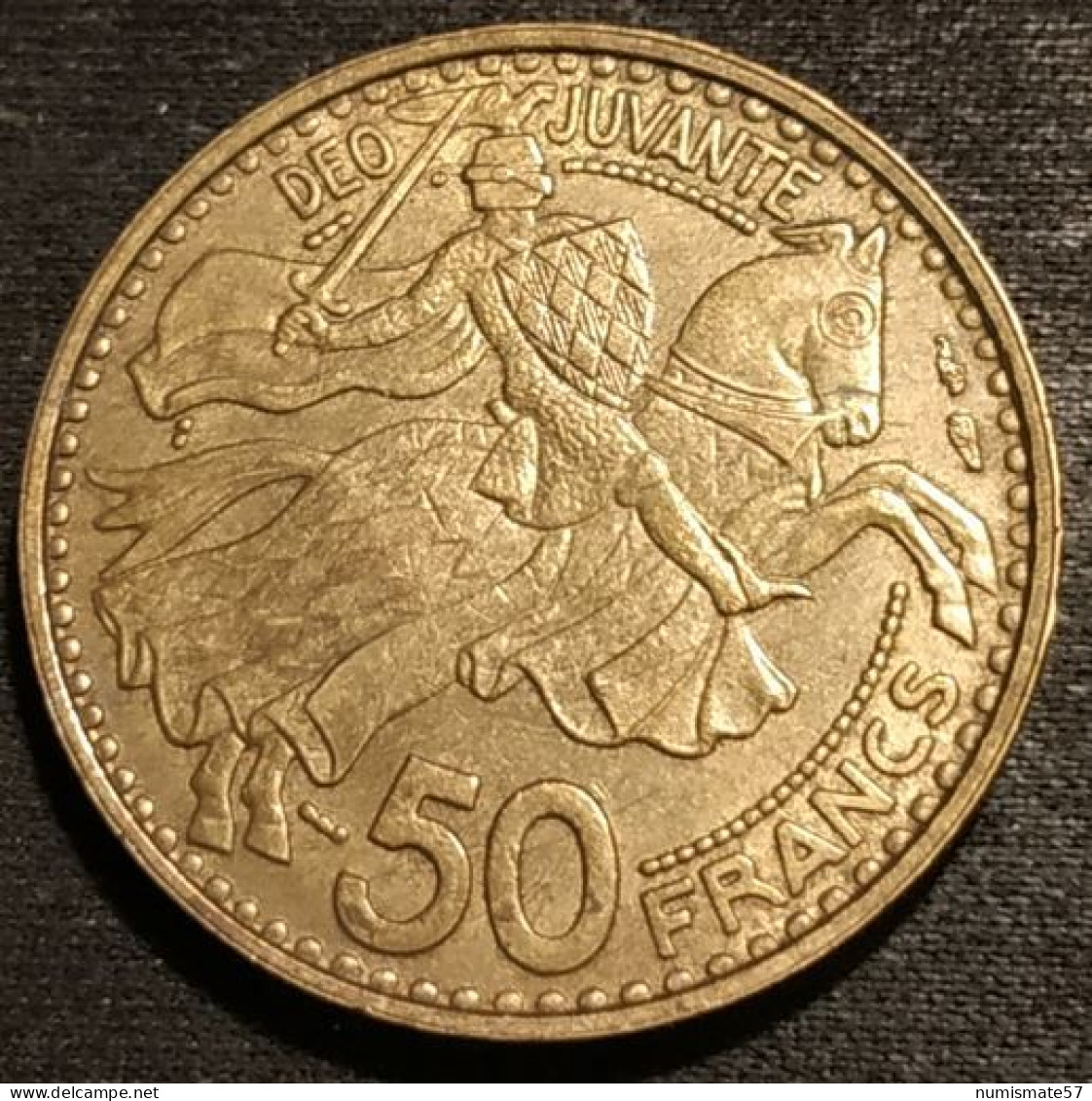 MONACO - 50 FRANCS 1950 - Rainier III - KM 132 - 1949-1956 Old Francs