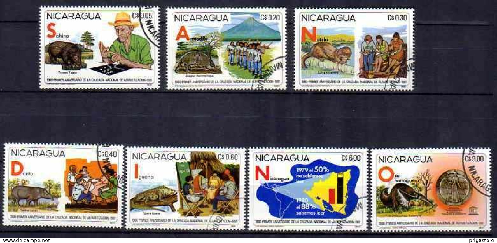 Nicaragua 1981 Animaux Sauvages (50) Yvert N° Non Répertorié Oblitéré Used - Nicaragua