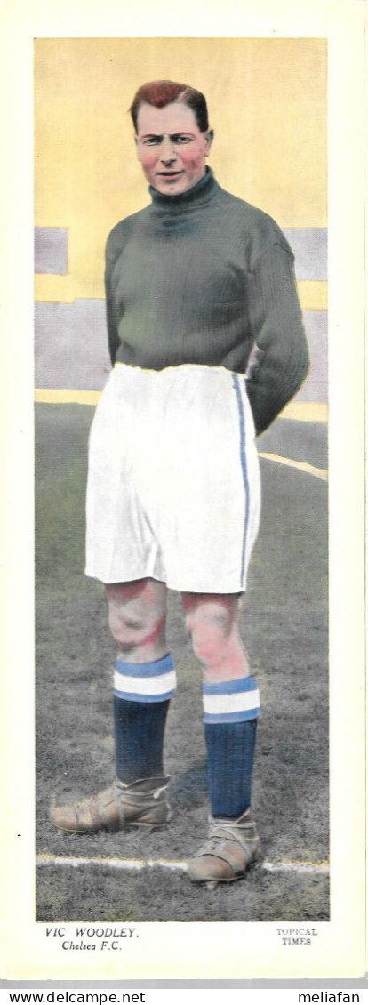 GF1395.11 - TOPICAL TIMES LARGE CARD - VIC WOODLEY - CHELSEA  FC - Trading Cards
