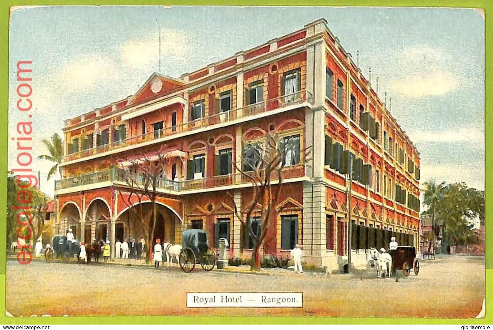 Af3911 - BURMA -  VINTAGE POSTCARD - Rangoon, Royal Hotel - 1917 - Myanmar (Burma)