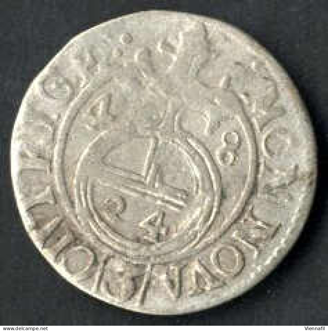 1/24 Taler, 1648, Christina Von Schweden 1632-54, Riga, Silbermünze In Sehr Schön- - Lettland