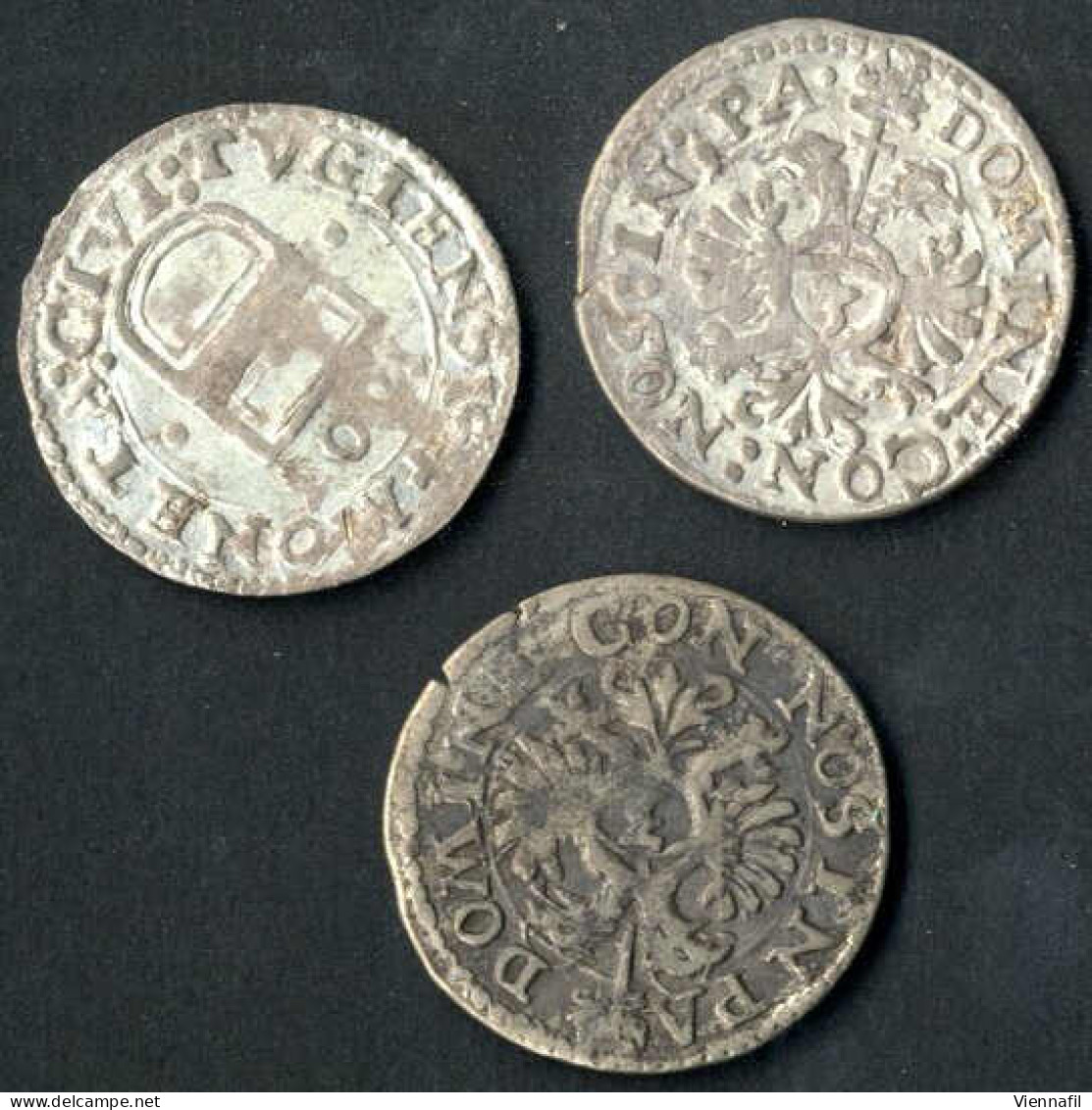 3 Groschen (Kreuzer) 1603, Lot Mit Drei Silbermünzen,sehr Schön, HMZ 1076, Abbildungen Siehe Onlinekatalog - Otros & Sin Clasificación
