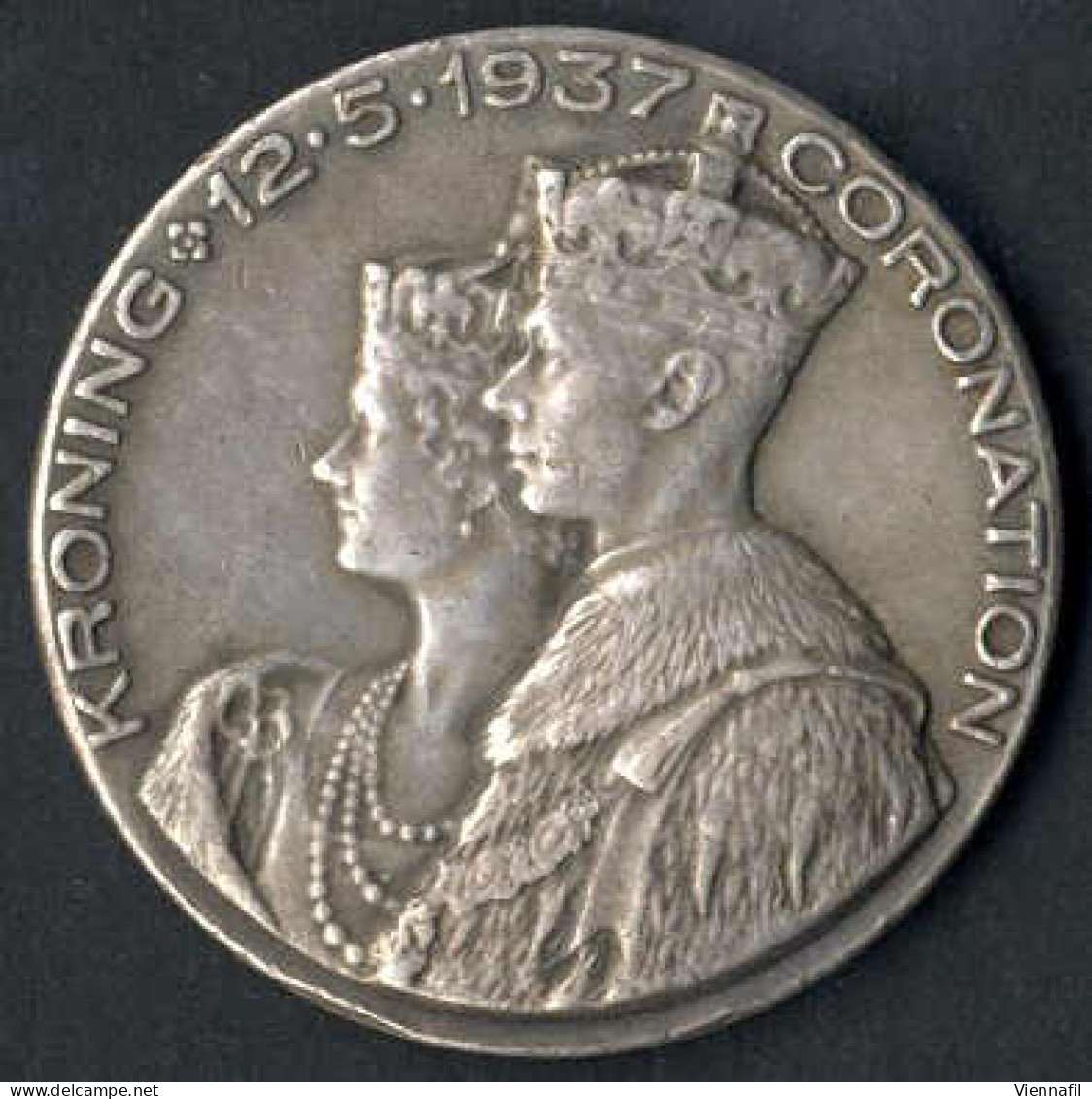 5, 2 Shillings, 1 Penny, Silbermedaille Anläßlich Der Krönung 1937, Lot Mit Vier Silbermünzen/medaillen (Fein 69 Gr.) Un - Südafrika