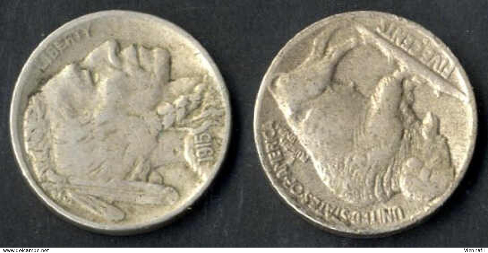 5 Cents Buffalo - Indian Head, 1915/19 D, Zwei Münzen In Sehr Schöner Erhaltung - Autres & Non Classés