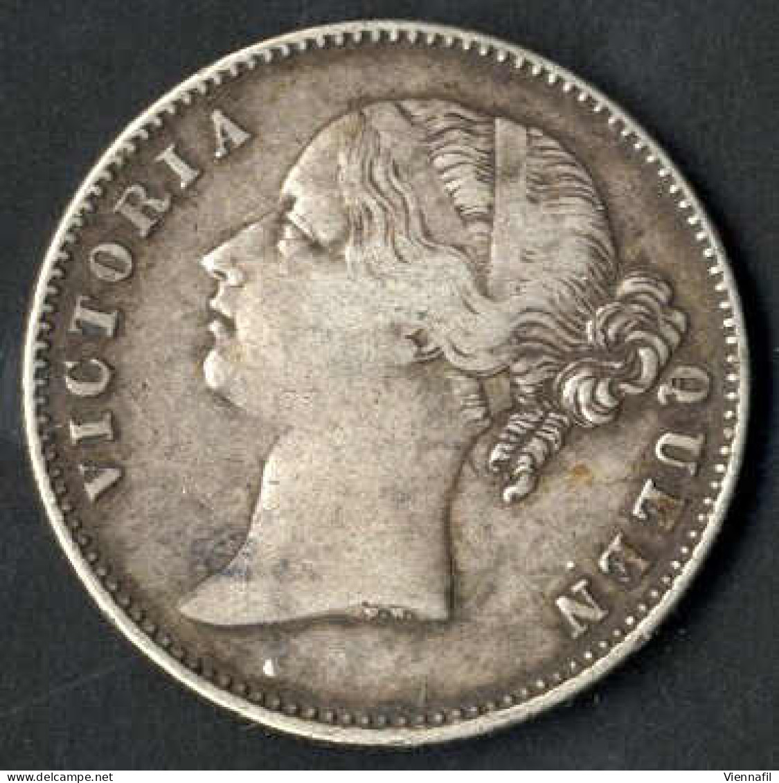 Indien British, Rupie Silber, 1840 Calcutta Victoria, KM 458.2 Y 4a.2, Sehr Schön - Indien