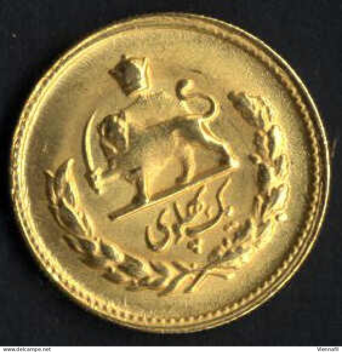 Mohammed Rezah Pahlavi Shah, 1320-1358AH 1941-1979, Pahlavi Gold, 1324 SHI, Y 136, Stempelfrisch, 8,136 Gr - Irán
