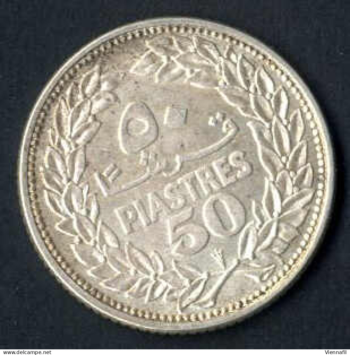 Libanon, Republik, 50 Piaster Silber, 1952 KM 17, Y 17, Vorzüglich, Sehr Schön 2 Stück - Liban