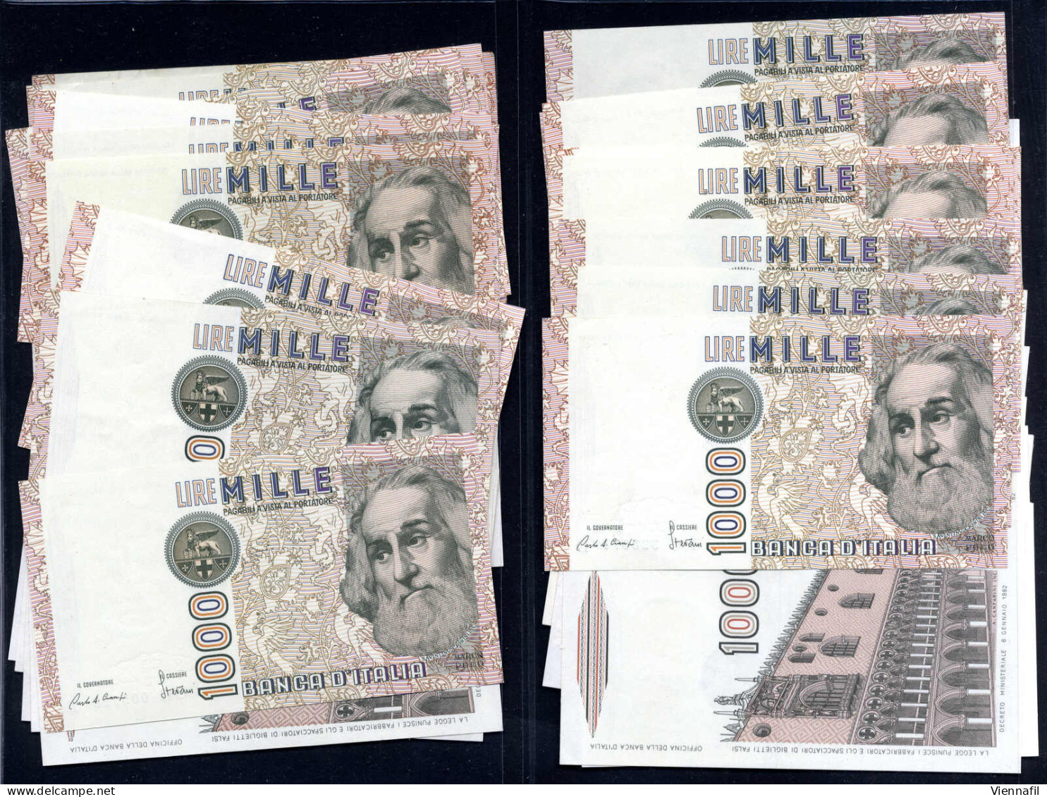 Cover 500, 1000, 2000,5000, 10000 E 50000 Lire, Lotto Di Ca. 100 Banconote, Spesso Non Circolate, Valore Facciale Oltre  - Otros & Sin Clasificación