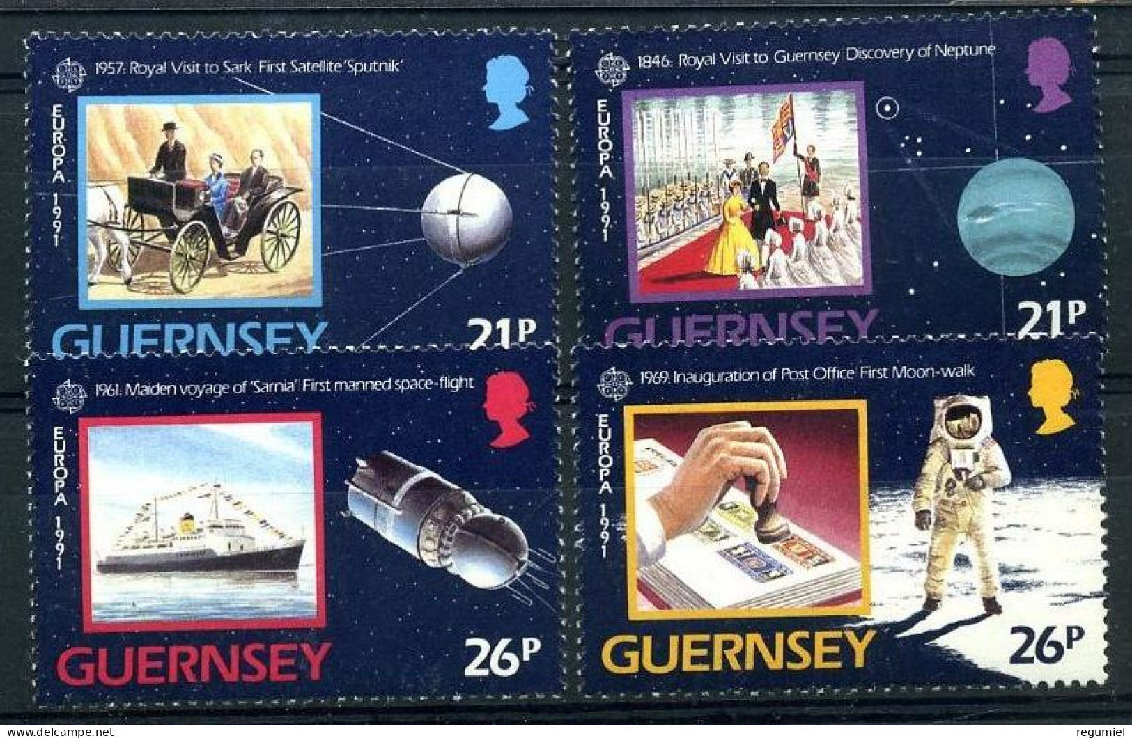 Guernsey 520/523 ** MNH. 1991 - Guernesey