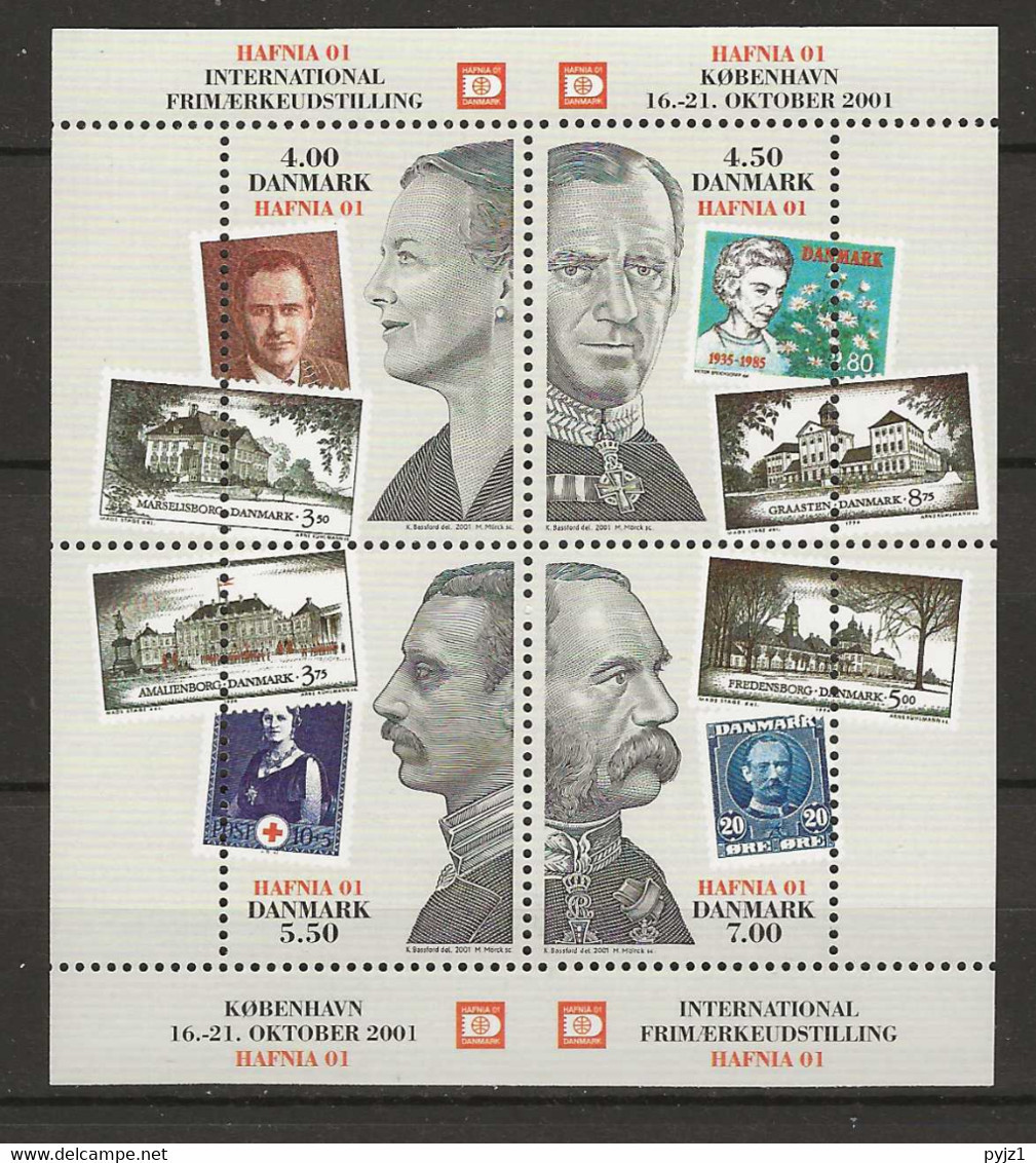 2001 MNH Danmark, Michel Block 17 Postfris** - Unused Stamps
