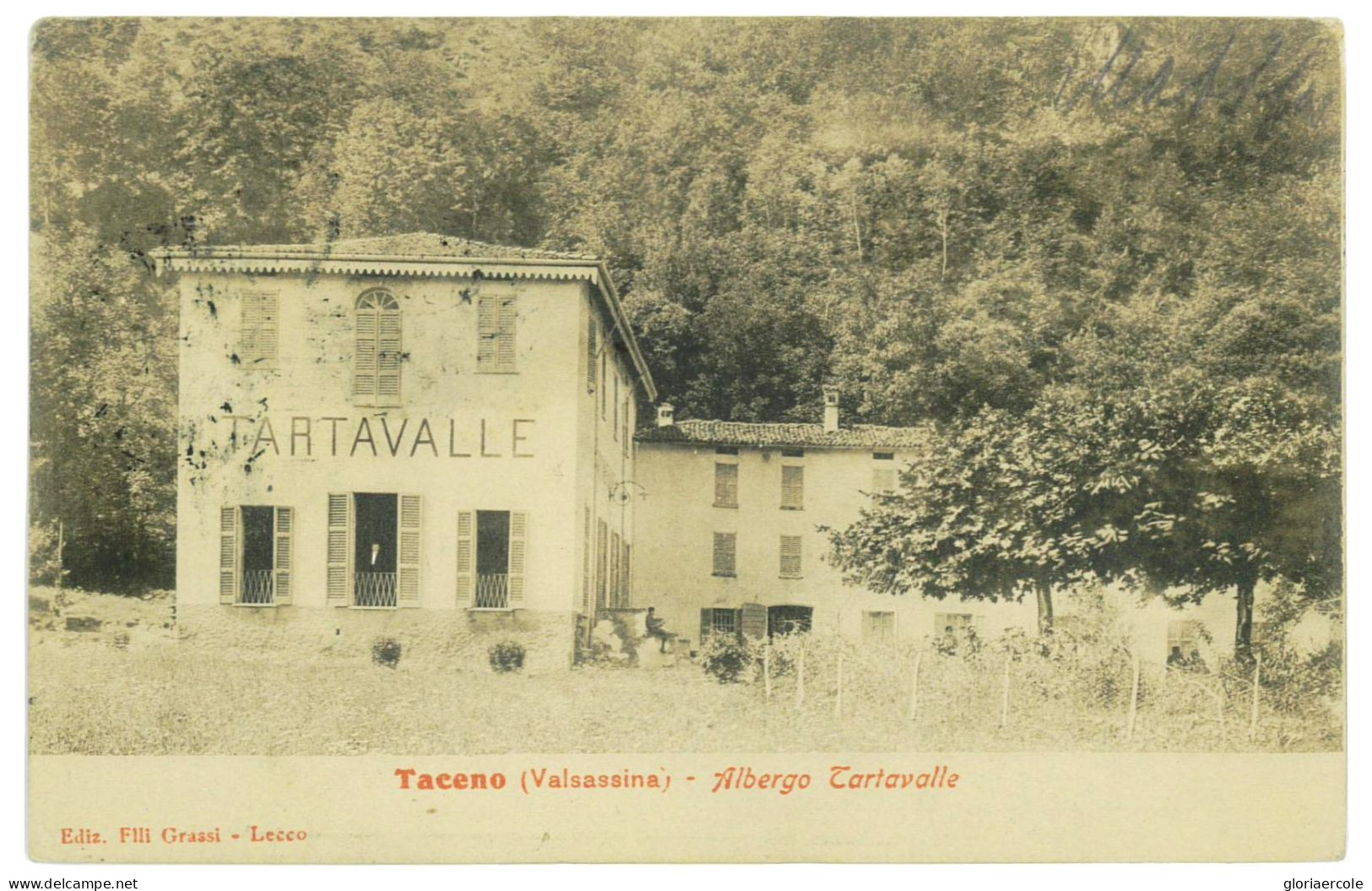 P3069 - TACENO (LECCO) ALBERGO TARTAVALLE, MOLTO RARA 1905 - Lecco