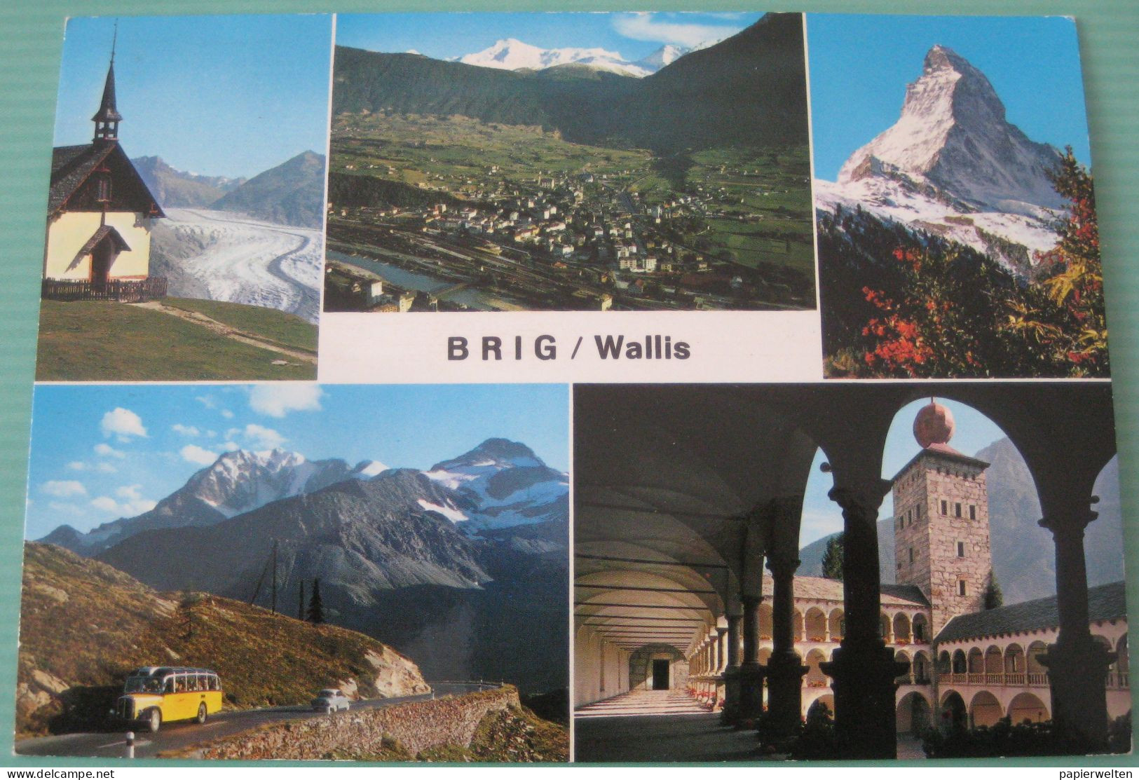 Brig-Glis (VS) -  Mehrbildkarte "Brig / Wallis" / Matterhorn, Autobus, Omnibus - Brigue-Glis 