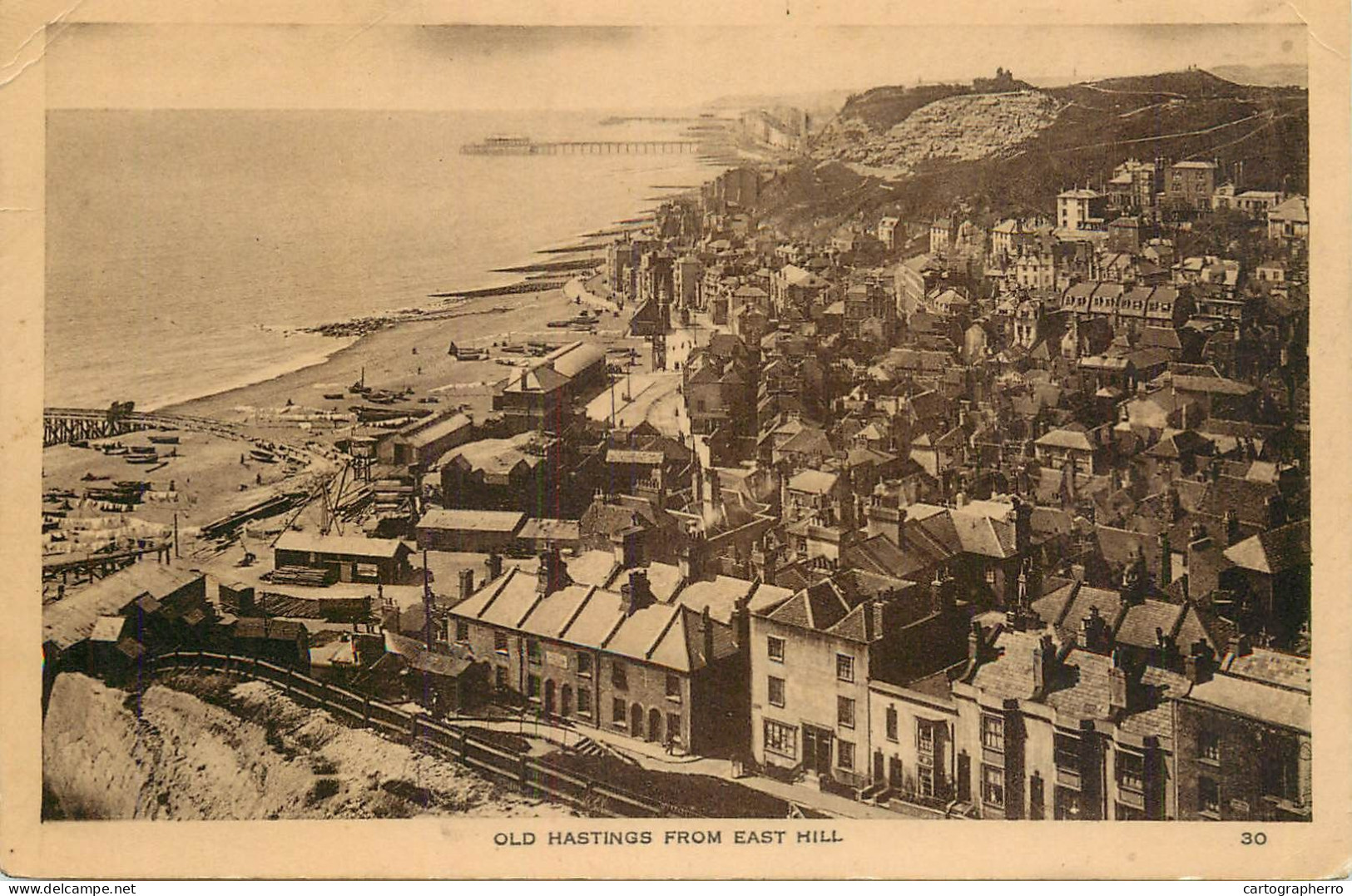 England Old Hastings From East Hill - Hastings