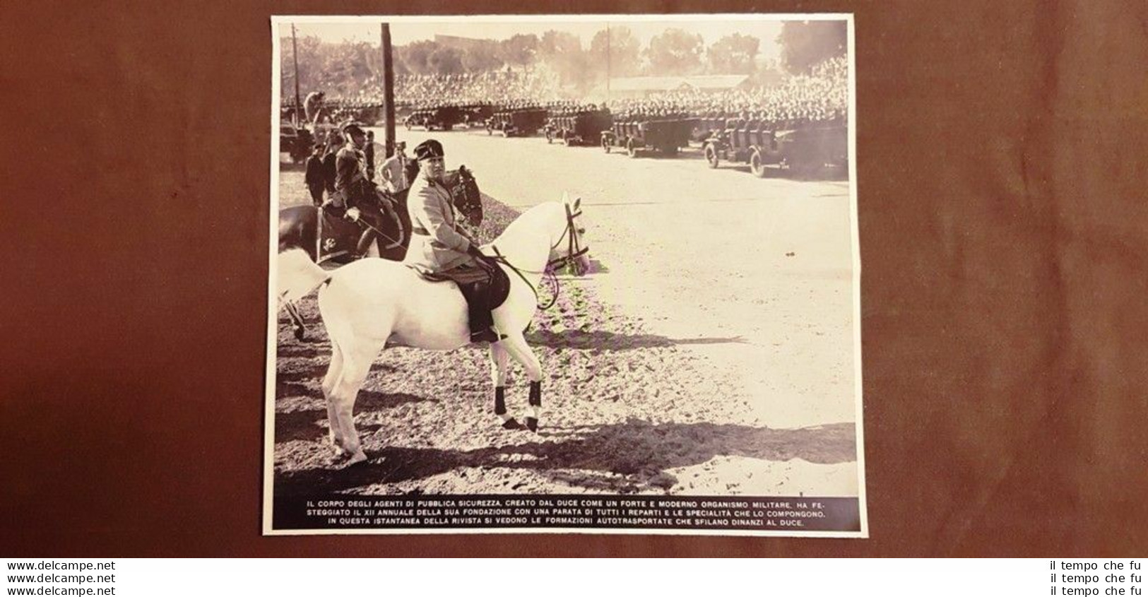 Roma 1937 Mussolini Festa XII Annuale Fondazione Corpo Agenti Pubblica Sicurezza - Autres & Non Classés