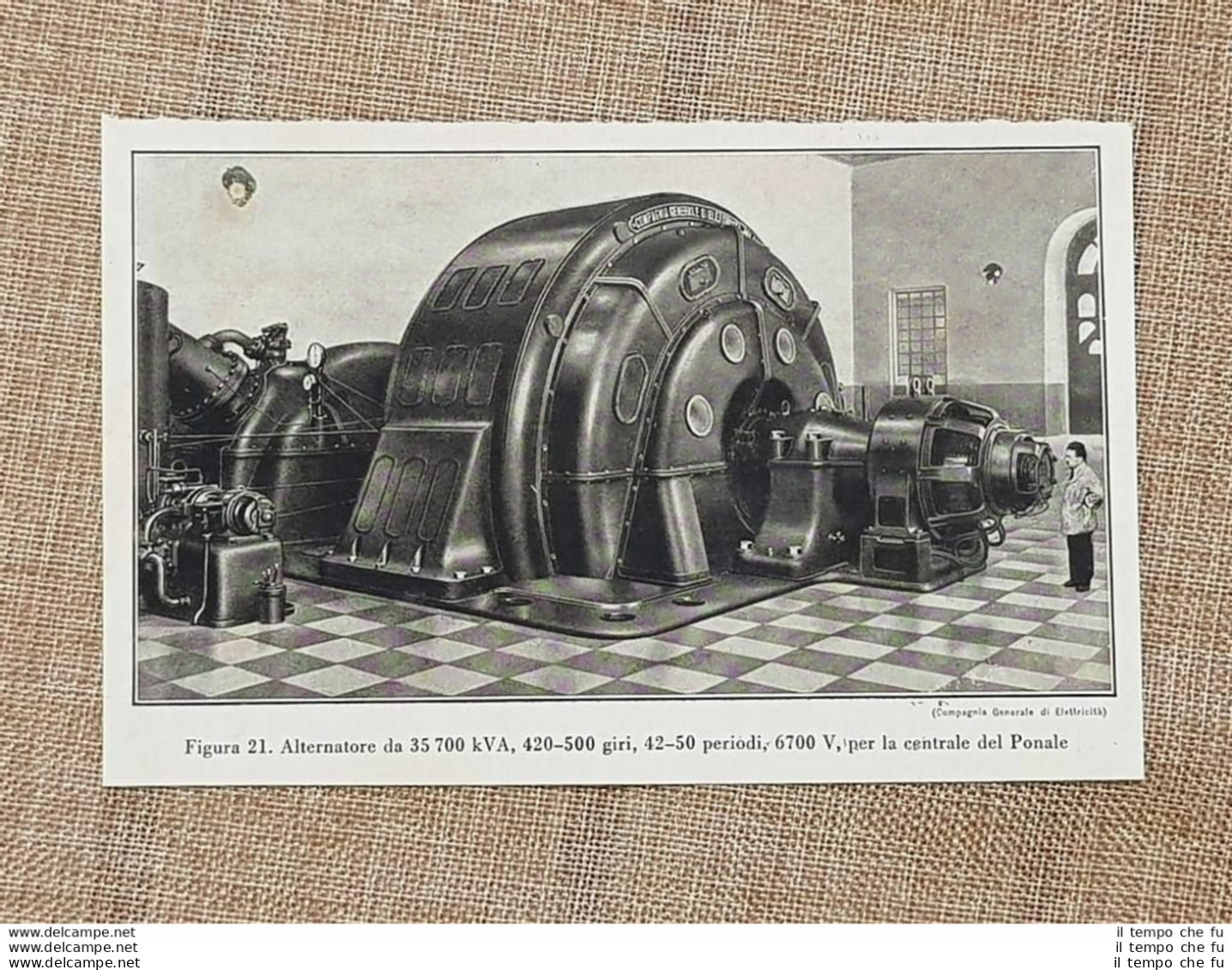Nella Centrale Idroelettrica Del Ponale Nel 1934 Alternatore Da 35.700 KW - Otros & Sin Clasificación