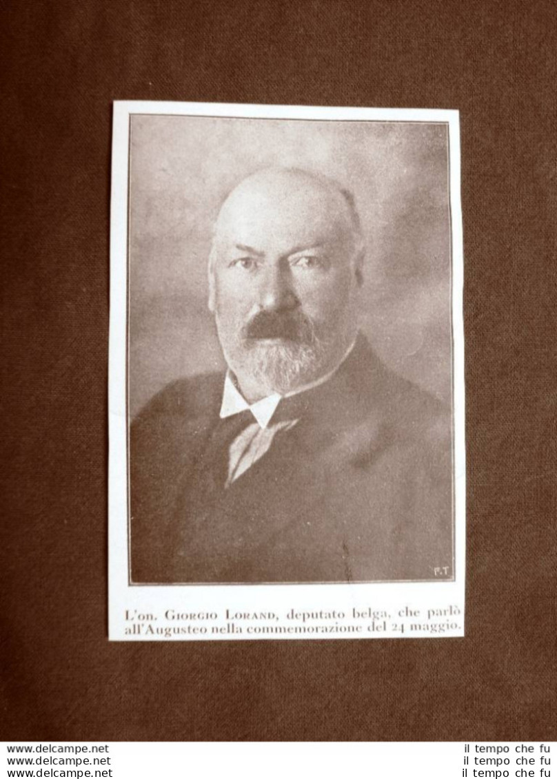 Politico Del Belgio Onorevole Giorgio O George Lorand Nel 1918 - Autres & Non Classés