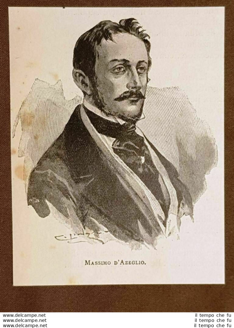 Massimo Taparelli Marchese D'Azeglio Torino, 1798  1866 Politico E Patriota - Other & Unclassified
