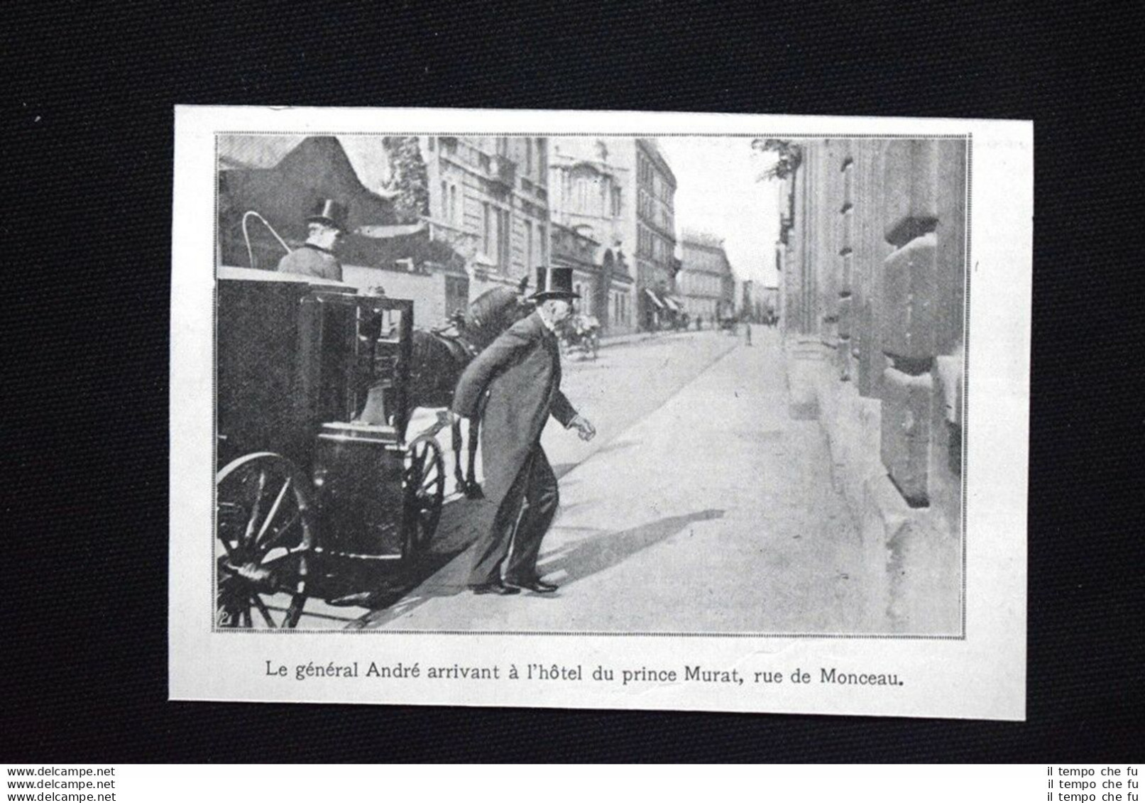 Il Generale André Arriva All'Hotel Del Principe Murat Stampa Del 1906 - Other & Unclassified