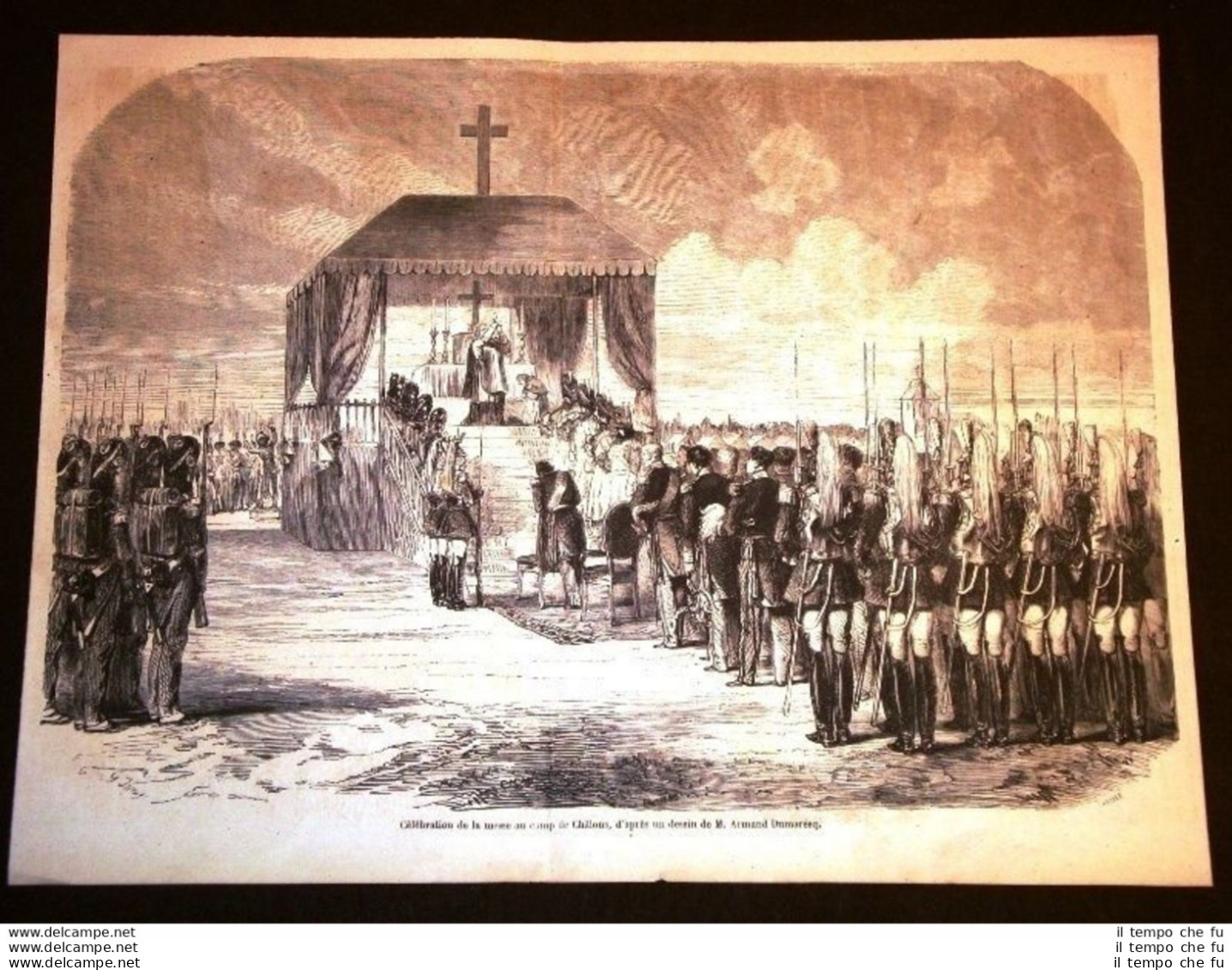 Celebrazione Della Messa Al Campo Di Chalons Nel 1857 Francia - Ante 1900