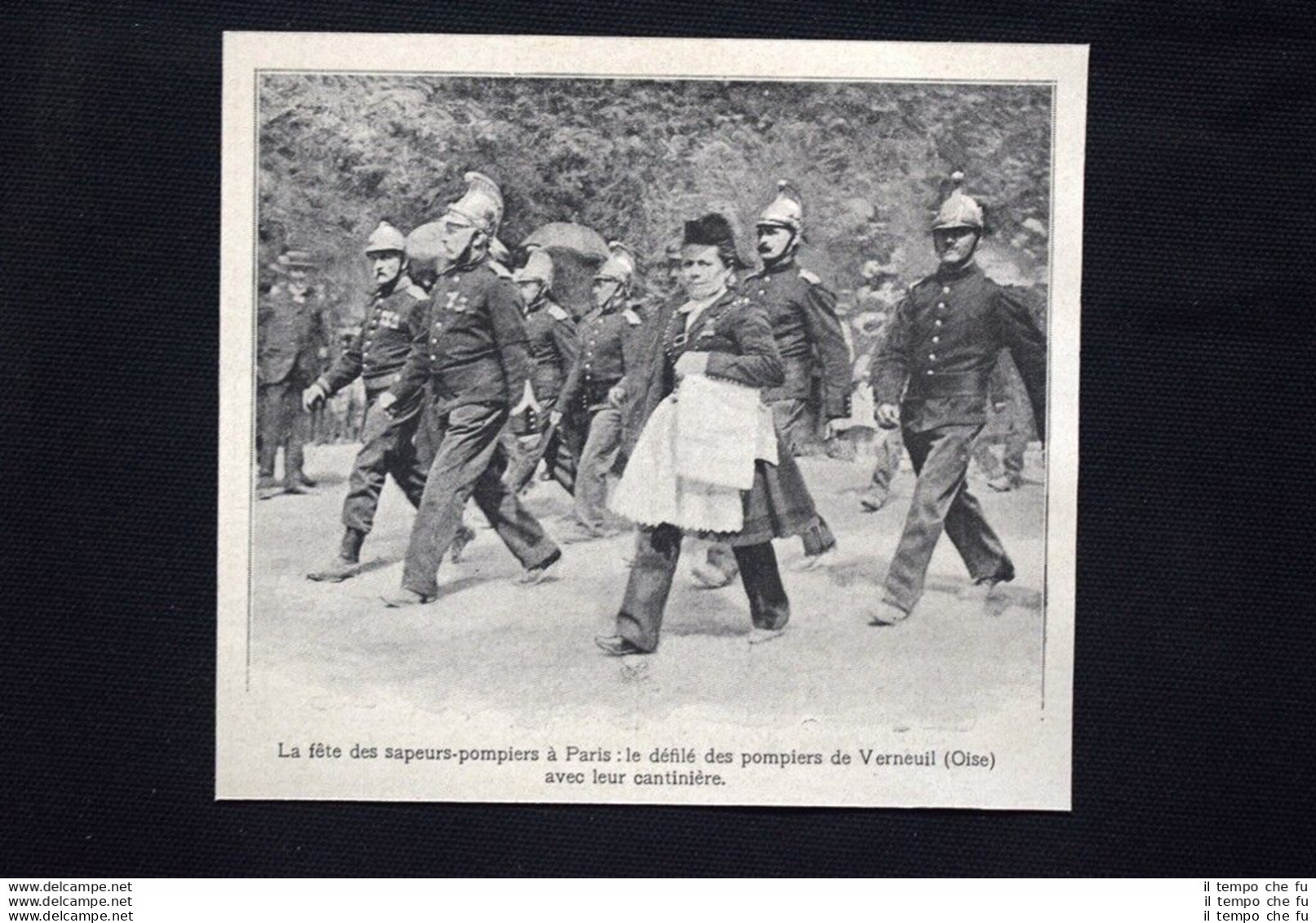 La Festa Dei Vigili Del Fuoco A Parigi Stampa Del 1906 - Autres & Non Classés