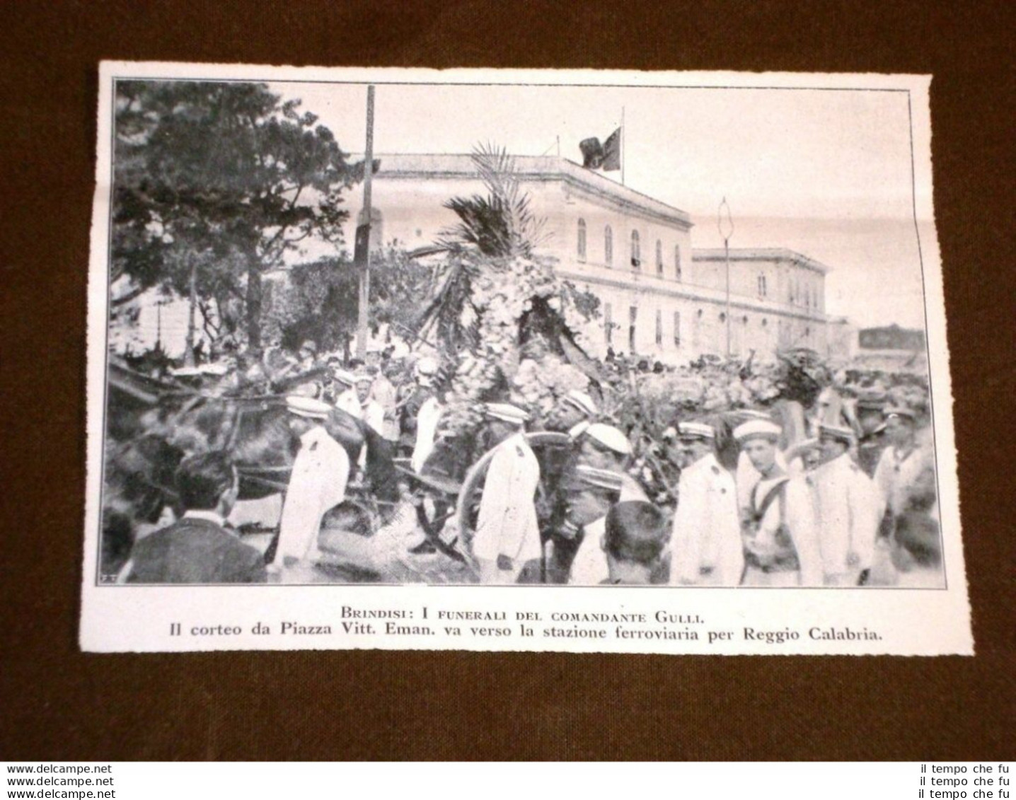Brindisi Nel 1920 Funerale Del Comandante Gulli - Other & Unclassified