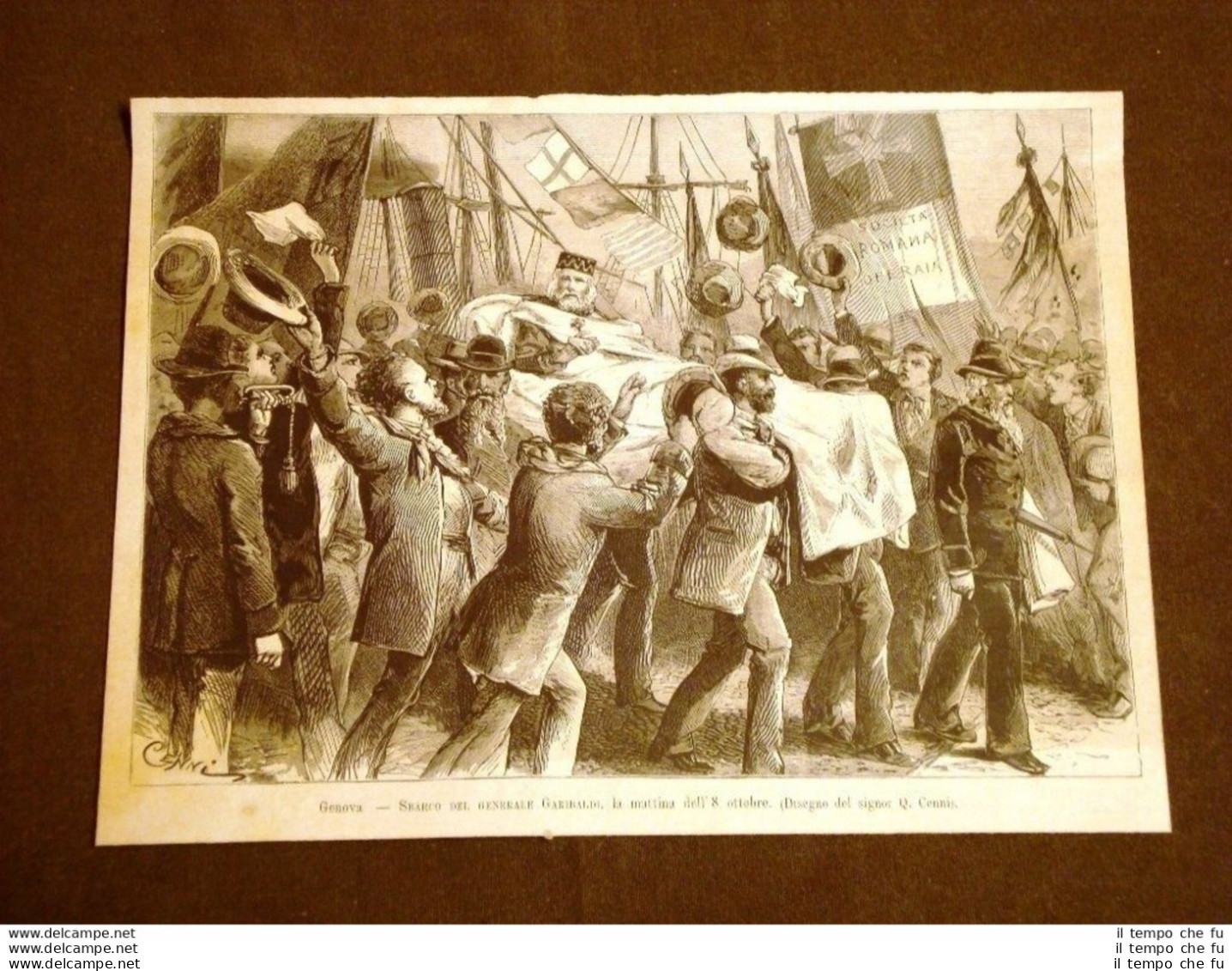 Genova 8 Ottobre 1880 Sbarco Del Generale Giuseppe Garibaldi - Vor 1900