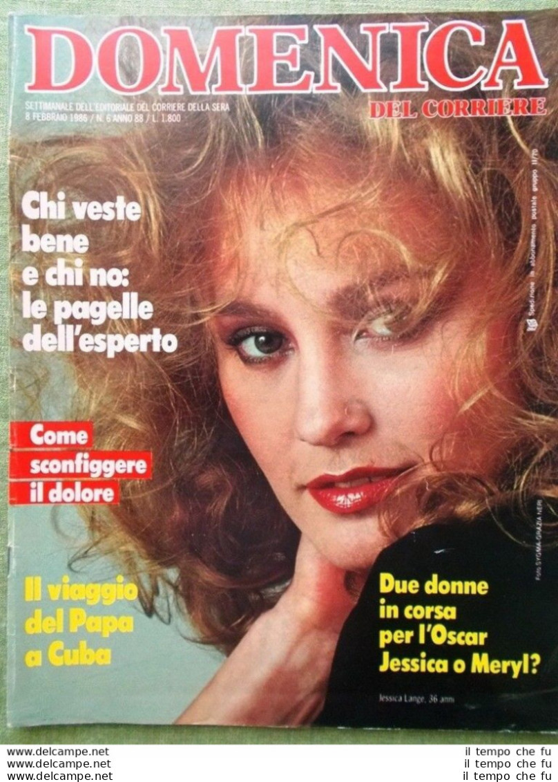 La Domenica Del Corriere 8 Febbraio 1986 Monroe Lange Streep Alfredino Reder SS - Sonstige & Ohne Zuordnung