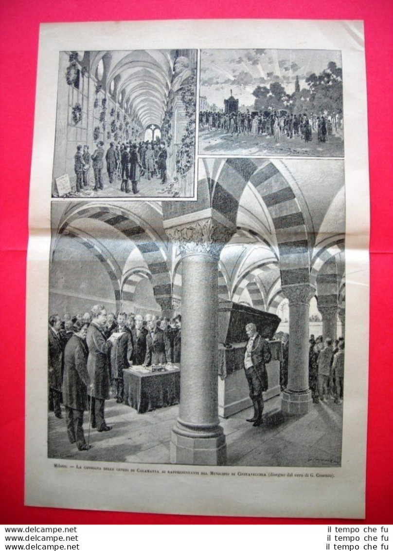 Nel 1885 A Milano - La Consegna Delle Ceneri Di Calamatta - Vor 1900