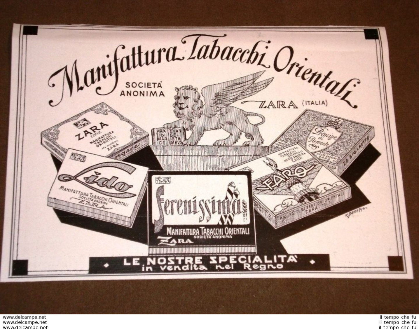 Pubblicità D'epoca Per Collezionisti Primi Del 900 Tabacchi Serenissima E Elah - Other & Unclassified