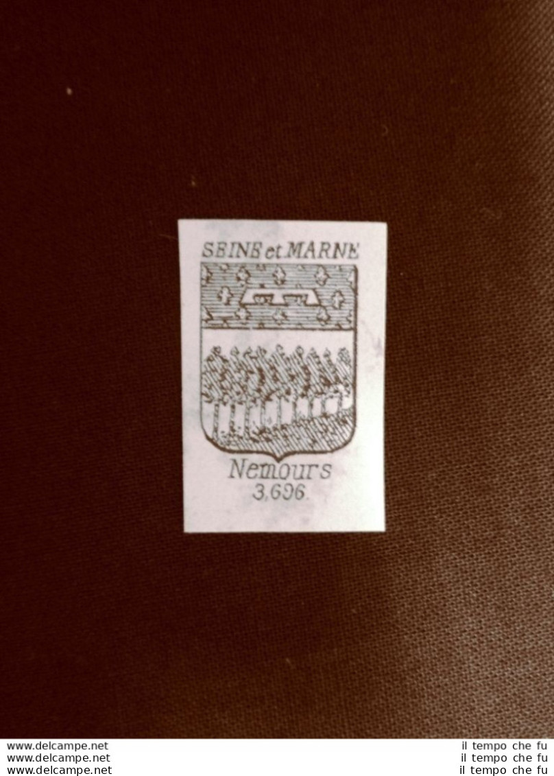 Stemma O Blasone Della Città Di Nemours - Francia Anno 1865 Araldica - Vor 1900