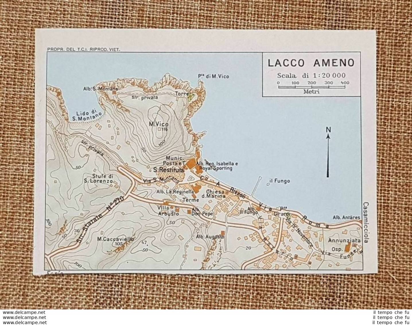 Carta Geografica, Pianta O Piantina Del 1976 Lacco Ameno Napoli Campania  T.C.I. - Other & Unclassified