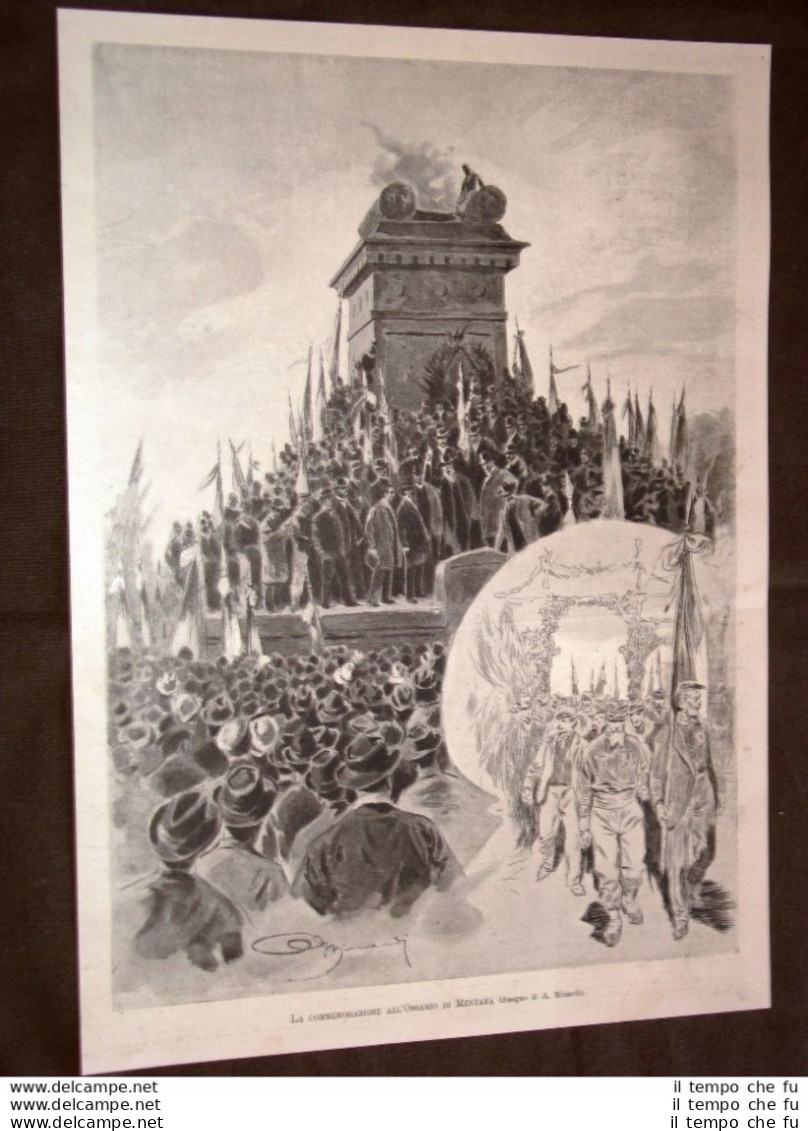 Commemorazione All'Ossario Di Mentana Nel 1898 - Vor 1900