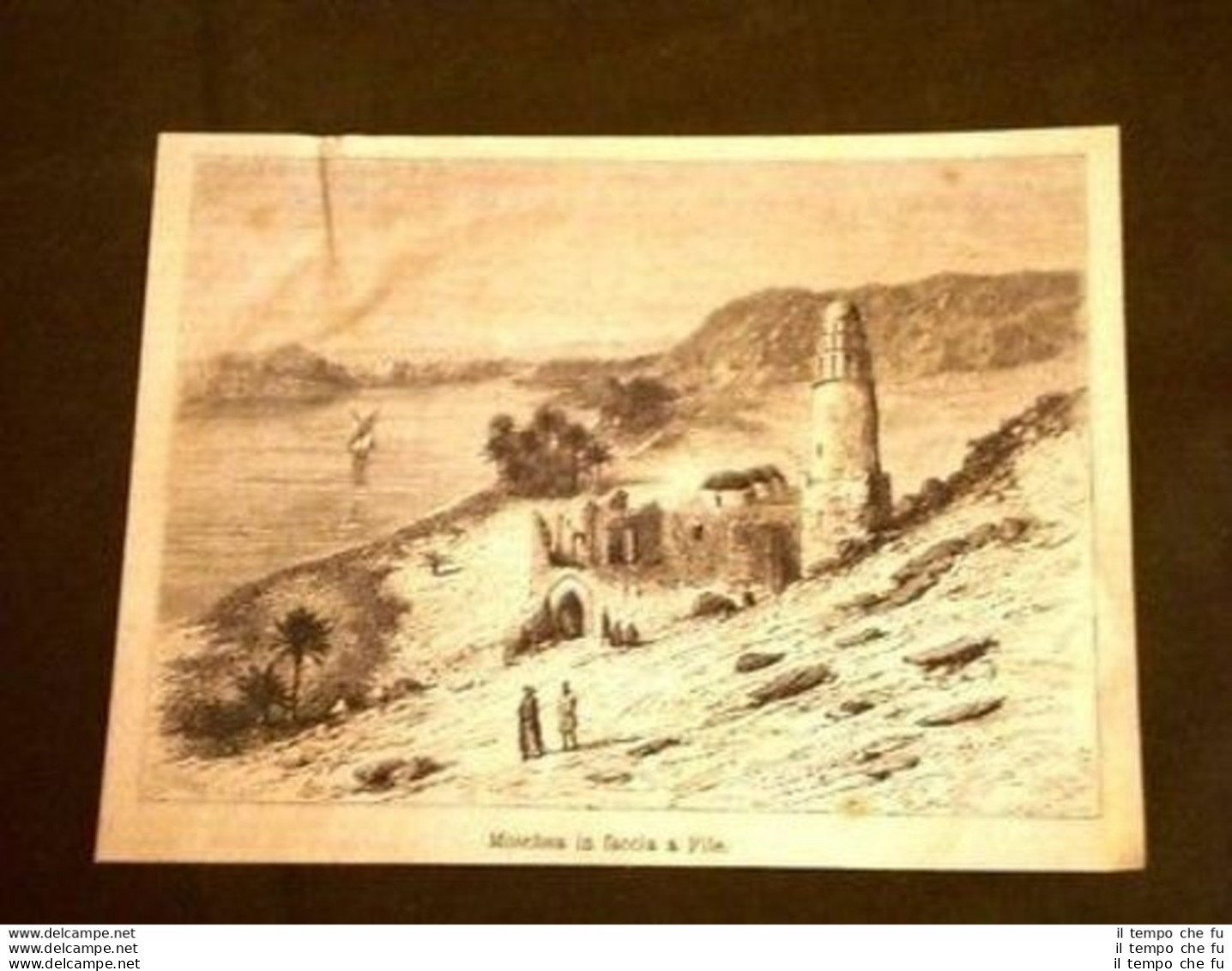Moschea Sull'Isola Di File Sul Nilo In Egitto - Avant 1900