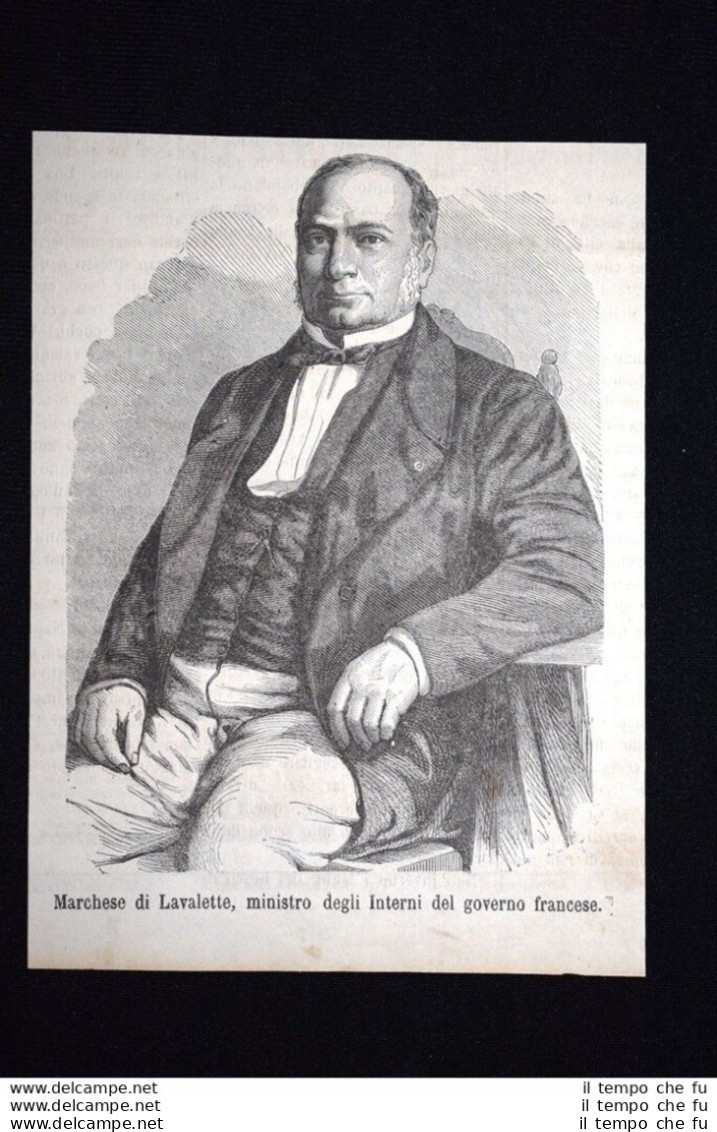 Marchese Di Lavallette, Ministro Degli Interni Del Governo Francese Nel 1867 - Vor 1900