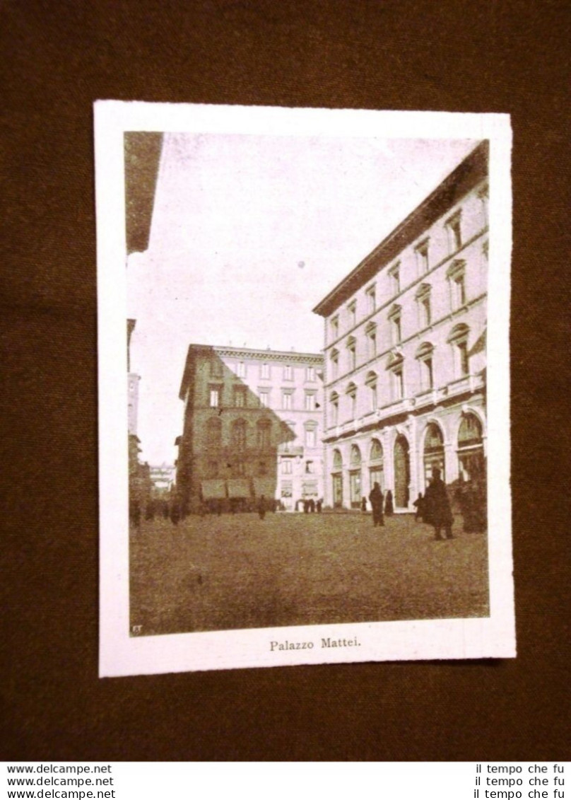 Rara Veduta Di Firenze Nel 1899 Palazzo Mattei Toscana - Vor 1900