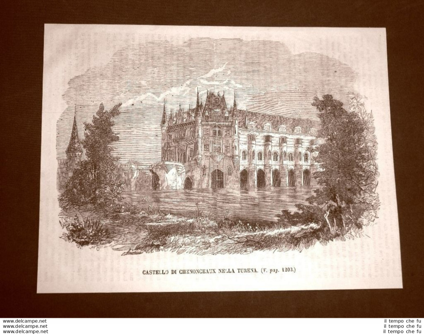 Il Castello Di Chenonceaux Nel 1866 Turena Francia - Before 1900