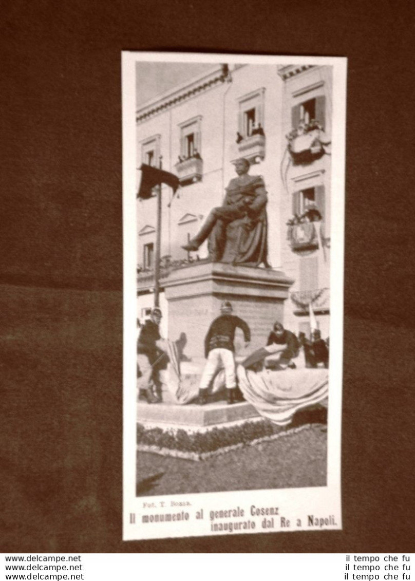 Napoli Nel 1910 Inaugurazione Del Monumento Al Generale Cosenz Campania - Andere & Zonder Classificatie
