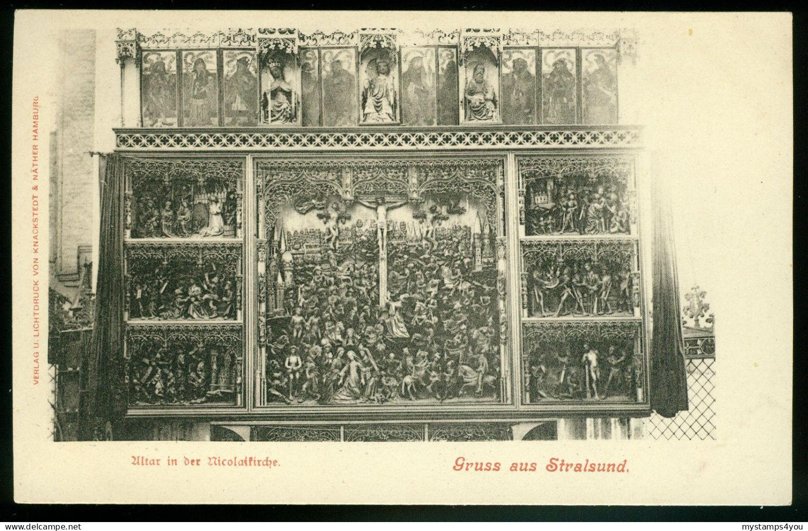 Ak Germany, Stralsund | Altar In Der Nicolaikirche #ans-1999 - Stralsund
