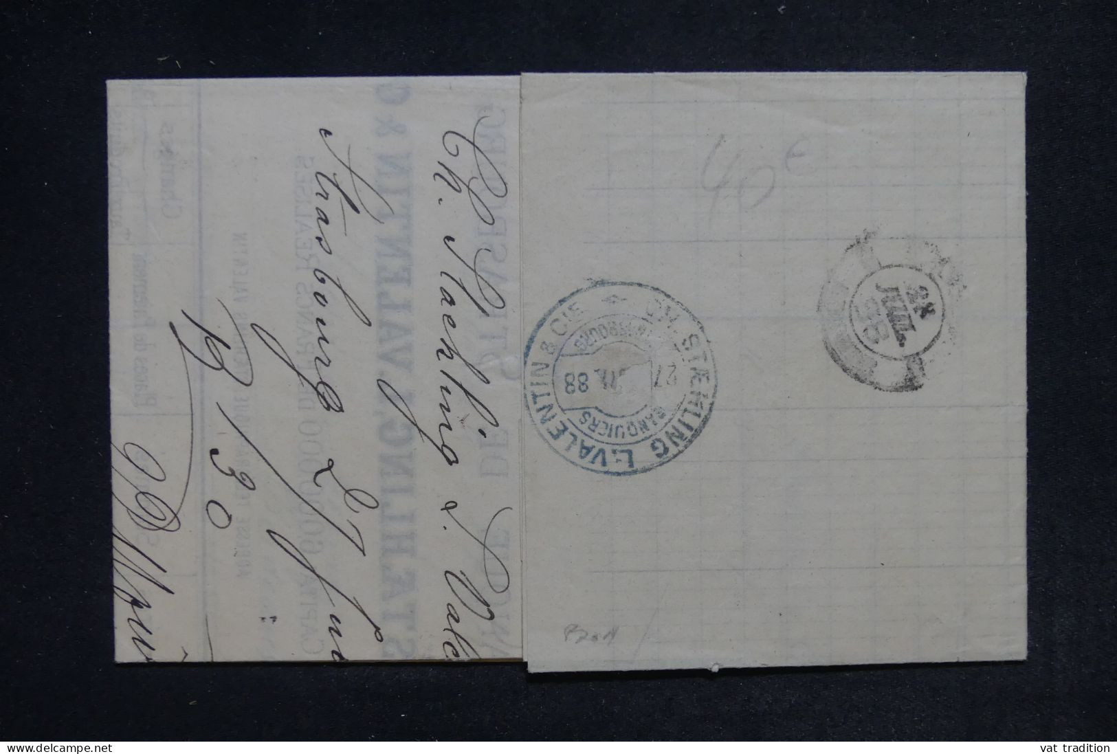 ALSACE LORRAINE - Oblitération Ambulant Sur Lettre De Strasbourg Pour Bordeaux En 1888  - L 152397 - Cartas & Documentos