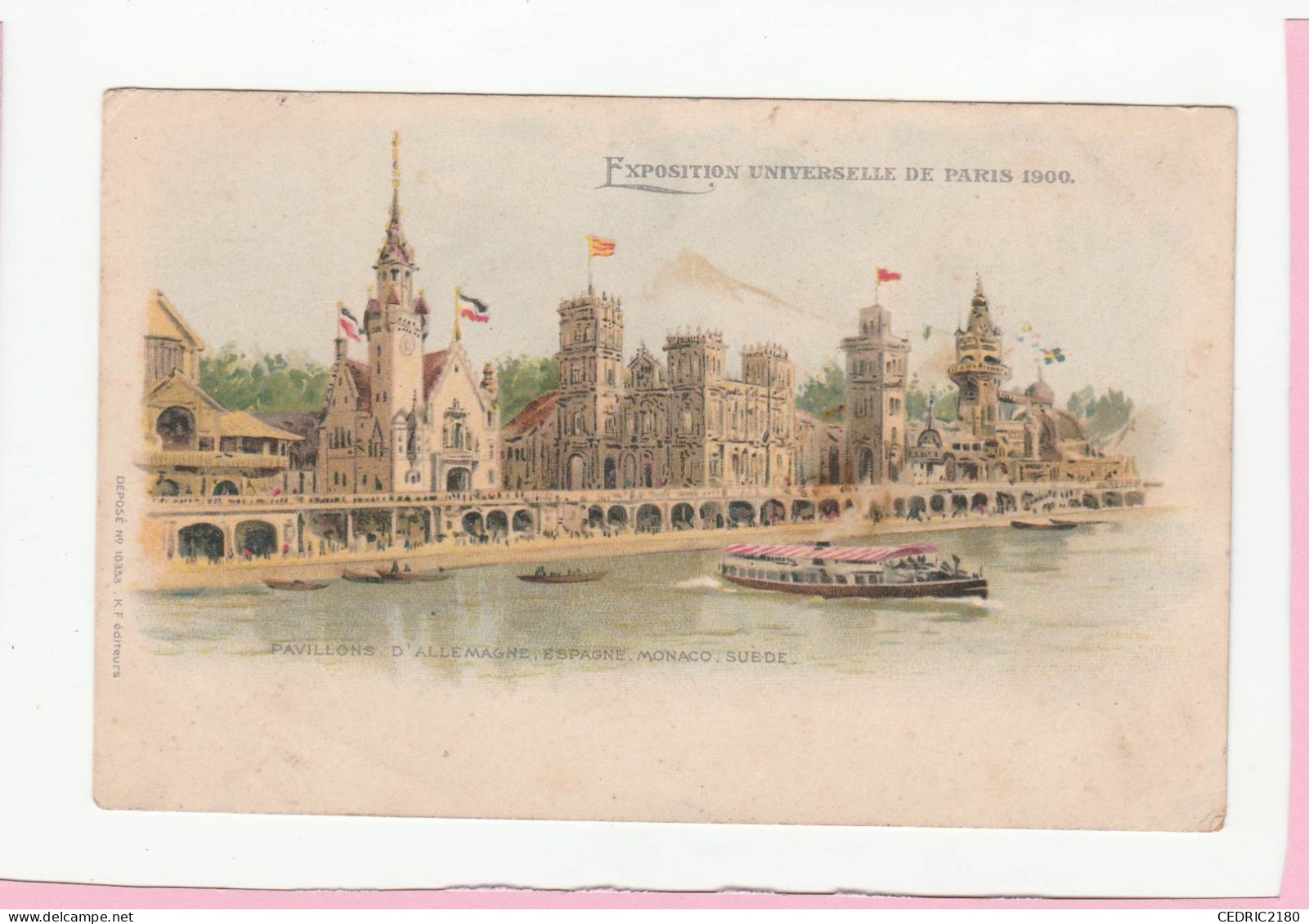 EXPOSITION UNIVERSELLE DE PARIS 1900 PAVILLONS D'ALLEMAGNE ESPAGNE MONACO SUEDE - Expositions