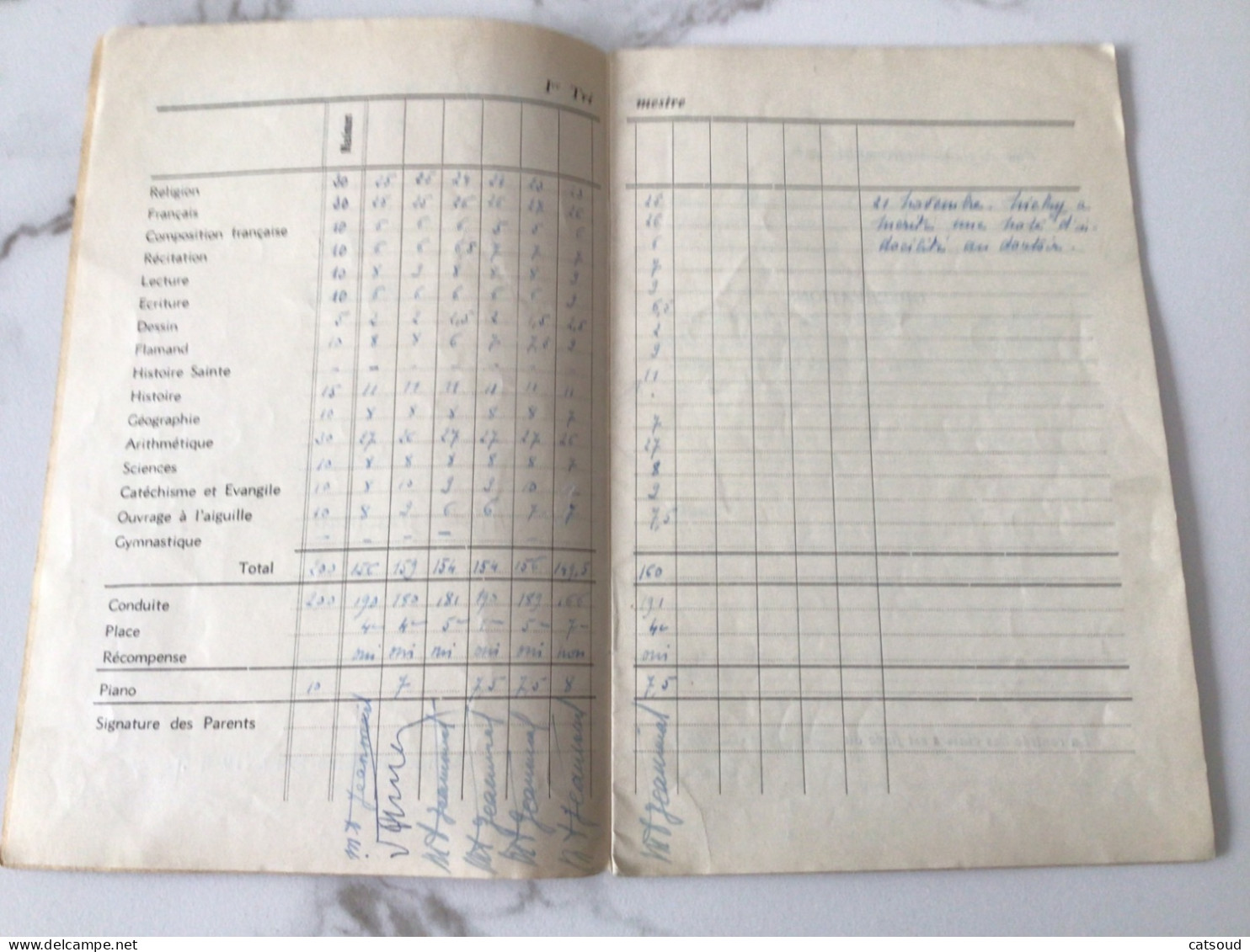 Ancien Bulletin (1948-1949) Mons Couvent De L’Assomption Primaire Nicole Jeanmart - Diploma & School Reports