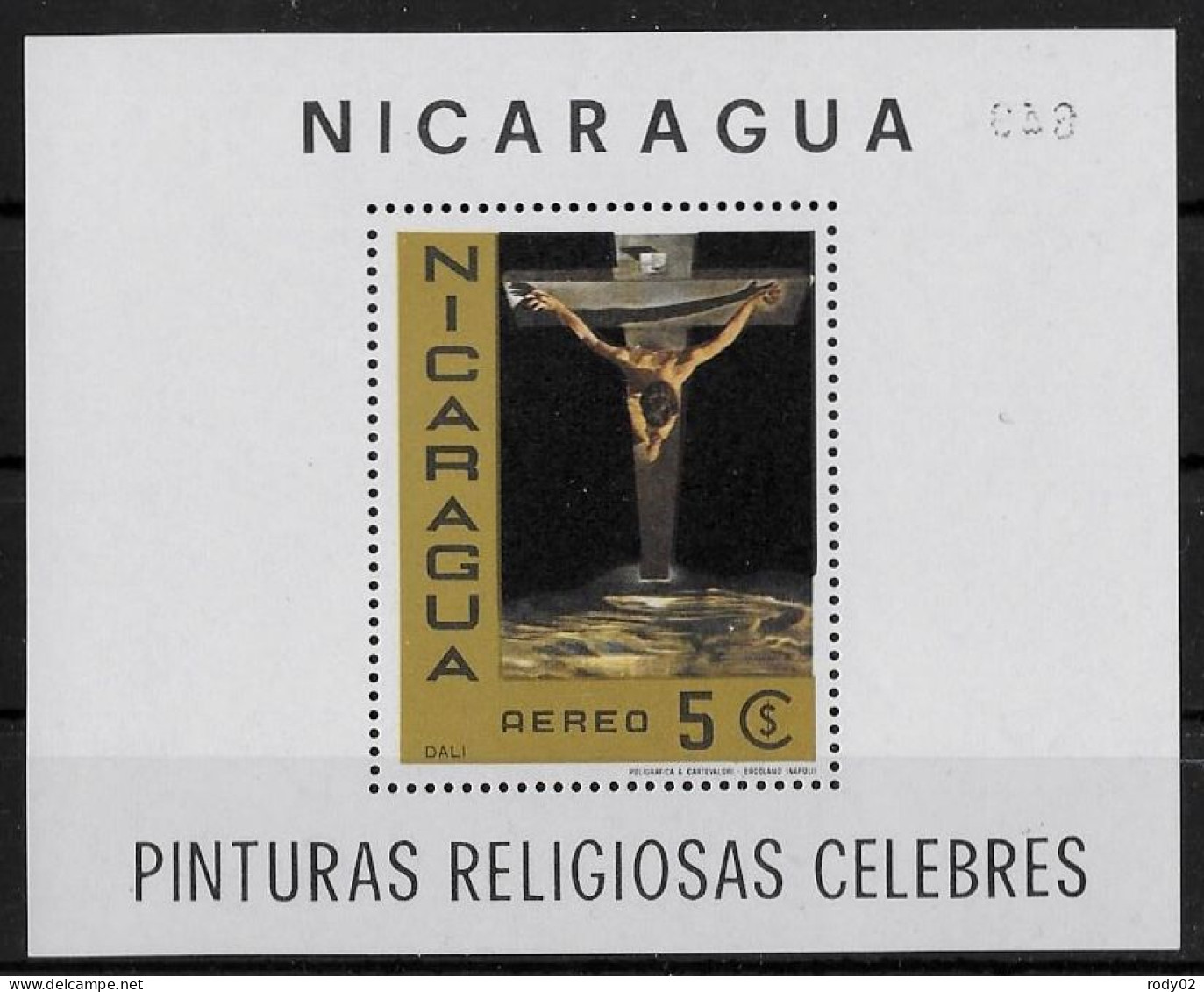 NICARAGUA - ART - DALI - PEINTURE RELIGIEUSE - BF 108 - NEUF** MNH - Quadri
