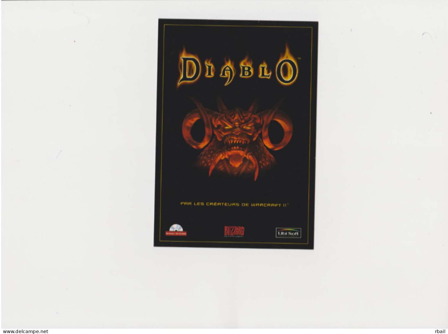 Carte Postale Efigie Jeux Diablo  Ubi Soft - Games & Toys