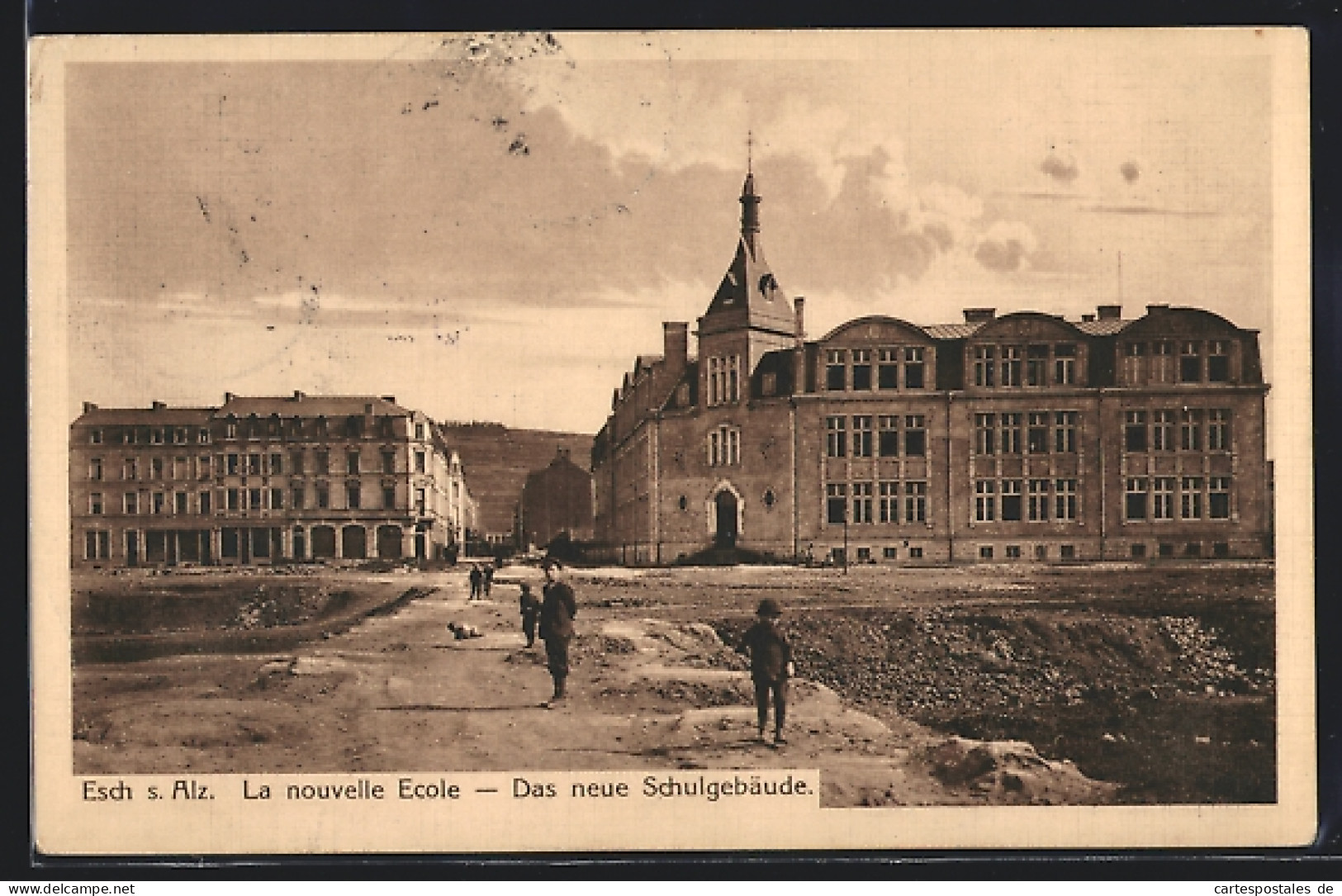 AK Esch S. Alz., Am Neuen Schulgebäude  - Other & Unclassified