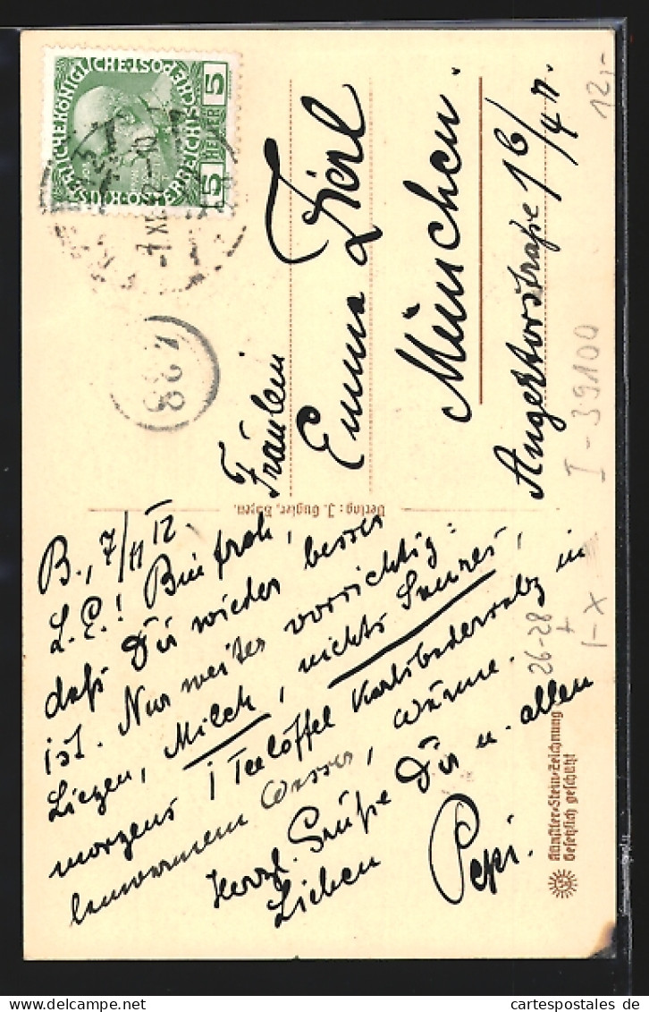 Steindruck-Cartolina Bozen, Doctor Streitergasse  - Bolzano (Bozen)
